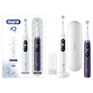 Oral-B iO 8 Beyaz Mor Şarjlı 2'li Diş Fırçası Seti
