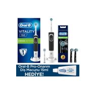 Oral-B Vitality D150 Cross Action Diş Fırçası + Siyah 2 Yedek Başlık