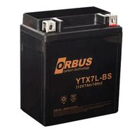 Orbus YTX7L-BS 12 Volt 7 Amper Asit İçinde Karbon Motosiklet Aküsü