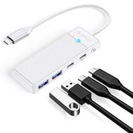 Orico 4 Portlu Type-C To USB 3.0 Type-C Pd 100W Yüksek Hızlı 5 Gbps Beyaz Çoklayıcı Hub