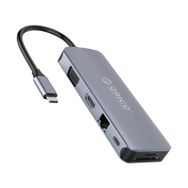 Orico Type-C to USB 3.0 HDMI 4K 30 Hz VGA RJ45 SD TF AUX PD Dönüştürücü Hub