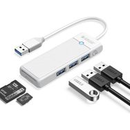 Orico USB 3.0 To 3.0 TF 3 Portlu USB 3.0 Çoklayıcı Beyaz SD Kart Okuyucu Adaptör