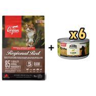 Orijen Regional Red Tahılsız 1.8 kg Kedi Maması+Acana Premium Kuzulu Ezme 6x85 gr Kedi Konservesi