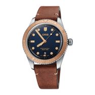 Oris 01 733 7707 4355-07 5 20 45 Divers Sixty Five Kahverengi Deri Erkek Kol Saati