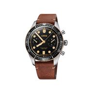 Oris 01 771 7744 4354-07 5 21 45 Divers Sixty Five Chronograph Kahverengi Deri Erkek Kol Saati