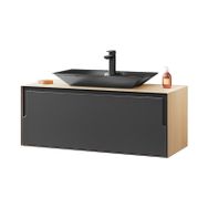 Orka Craft 100 cm Meşe Antrasit Alt Modül Boy Dolabı