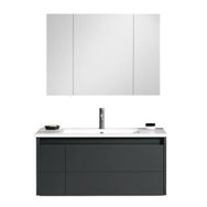 Orka Likya 100 cm Mdf Mat Antrasit Banyo Dolabı Takımı ve Boy Dolabı