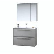 Orka Nuvola 80 cm Parlak Lake Gri Banyo Dolabı Takımı
