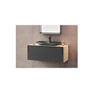 Orka ORKA5000144 Craft Meşe Antrasit 100 cm Banyo Dolabı Takımı