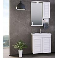 Orka Perge 65 cm Beyaz Banyo Dolabı