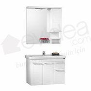 Orka Perge 85 cm Beyaz Banyo Dolabı
