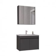 Orka Side 65 cm Mdf Kapaklı Antrasit Banyo Dolabı Takımı
