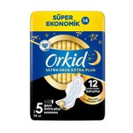 Orkid 14'lü Boy 5 Ultra Gece Extra Plus Kanatlı Hijyenik Ped