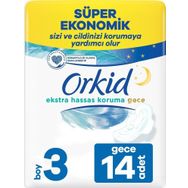 Orkid Ekstra Hassas Koruma 3 Boy Gece Hijyenik Ped 14 Milli Takım Cesaret Paketi