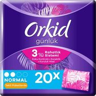 Orkid Günlük Ped 3'lü Rahatlık Sistemi Tekli Paketlerde Normal 20 Adet Ped