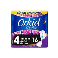 Orkid Platinum 16 Ped Hijyenik Ped Gece Extra Süper Ekonomik Paket