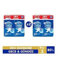 Orkid Ultra Extra Gece Cesaret Paketi 80'li 40x2 Ped