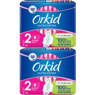 Orkid Ultra Extra Koruma Uzun 7x2 Adet Hijyenik Ped