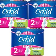 Orkid Ultra Extra Koruma Uzun 7x3 Adet Hijyenik Ped