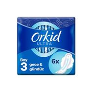 Orkid Ultra Gece Boy 3 Kanatlı 3x6 Adet Hijyenik Ped