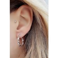 Oseshop İtalyan 925 Ayar gümüş Burgu Halka Küpe