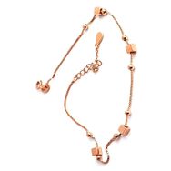 Oseshop İtalyan 925 Ayar Gümüş Rose Küpe Halhal