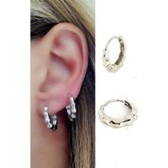 Oseshop İtalyan 925 Ayar gümüş Tasarım Halka Küpe