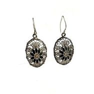 Oseshop İtalyan Mine İşçiliği 925 Ayar Gümüş Tasarım Küpe