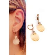 Oseshop Kedi Gözü Taşlı 925 Ayar Gümüş İtalyan Tasarımı Küpe