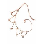 Oseshop Taşlı 925 Ayar Gümüş Rose Halhal