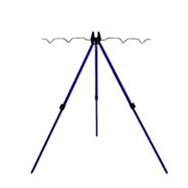 Oskar Mavi Üç Ayaklı Kamış Dayama Sehpası Tripod