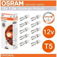 Osram 12V T5 1.2 Watt 10 Adet Ampul Gösterge Göğüs Ampulü