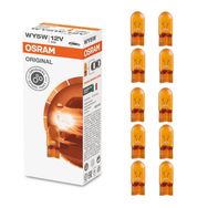 Osram 2827 WY5W T10 Dipsiz Turuncu 12V 5W 10 Adet Far Ampülü