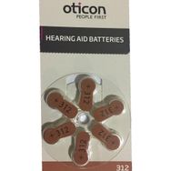 Oticon 312 Numara 6 Adet İşitme Cihazı Pili
