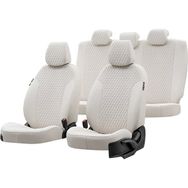 Otom Fiat 500 L 2013-2018 Özel Üretim Amsterdam Design Tay Tüyü Fildişi Oto Koltuk Kılıfı