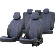 Otom Fiat Stilo 2001-2006 Özel Üretim Madrid Design Tay Tüyü Mavi - Siyah Oto Koltuk Kılıfı