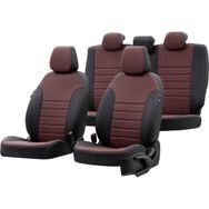 Otom Toyota Avensis 2009-2014 Özel Üretim İstanbul Design Bordo - Siyah Oto Koltuk Kılıfı