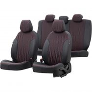 Otom Toyota Avensis 2009-2014 Özel Üretim Tokyo Design Deri Siyah - Kırmızı Oto Koltuk Kılıfı