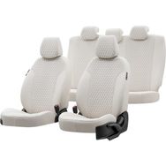 Otom Toyota Aygo 2005-2012 Özel Üretim Amsterdam Design Tay Tüyü Fildişi Oto Koltuk Kılıfı