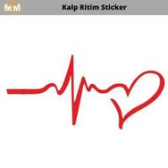 Otomarketin 15 cm Kalp Ritim Oto Sticker