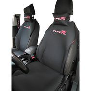 Otomind Honda Typer Nakışlı Ön İkili Oto Koltuk Kılıfı - Siyah