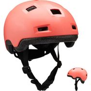 Oxelo Çocuk Kaskı - Paten / Kaykay / Scooter - Mercan Rengi - B100 - Turuncu - 52 - 54 cm