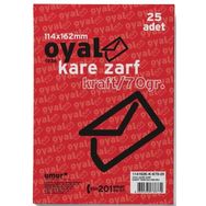 Oyal 11.4x16.2 70 gr 25'li Elvan Kraft Kare Mektup Zarf