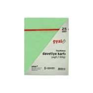 Oyal 7x9 cm 25'li 80 gr Yeşil Renkli Davetiye Kartı