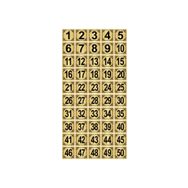 Özarslan Dizayn 3.5x3.5 cm Altın Renk 50 Adet Metal Kapı Masa Dolap Numara Levhası