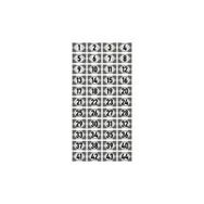 Özarslan Dizayn 3.5x5 cm Gümüş Renk 44 Adet Metal Kapı Masa Dolap Numara Levhası