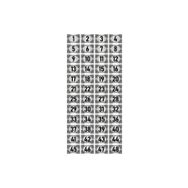 Özarslan Dizayn 5x7 cm Gümüş Renk 48 Adet Metal Kapı Masa Dolap Numara Levhası