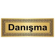 Özarslan Dizayn Danışma 10x20 cm Altın Renk Metal Yönlendirme Levhası