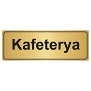 Özarslan Dizayn Kafeterya 5x20 cm Altın Renk Metal Yönlendirme Levhası