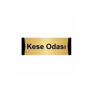 Özarslan Dizayn Kese Odası 5x20 cm Altın Renk Metal Yönlendirme Levhası